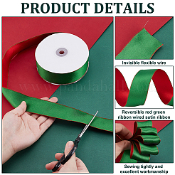 Christmas Polyester Ribbon&nbsp;OCOR-WH0105-027B