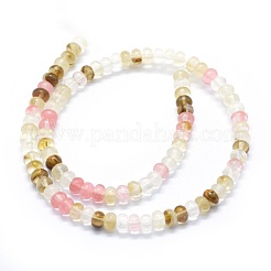 Tigerskin Glass Beads Strands&nbsp;G-E507-10B-6mm