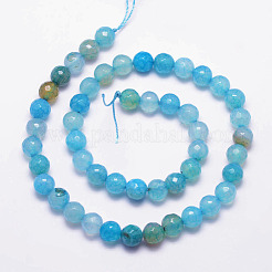 Natural Crackle Agate Bead Strands&nbsp;G-K166-07F-8mm-11A