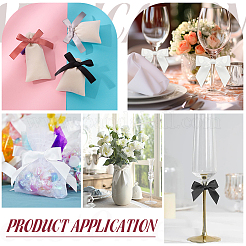 80Pcs 4 Colors Polyester Packaging Ribbon Bows&nbsp;AJEW-AR0002-81