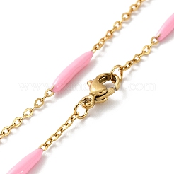 Enamel Bar Link Chain Necklace&nbsp;STAS-B025-02G-01