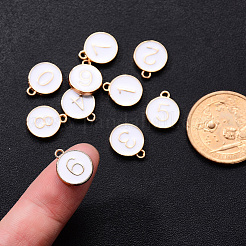 Light Gold Plated Alloy Enamel Charms&nbsp;ENAM-T010-01G