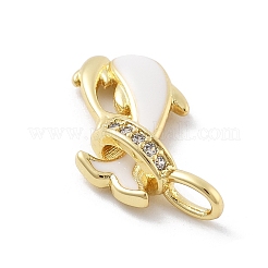 Brass Micro Pave Cubic Zirconia Pendants&nbsp;KK-Z098-07G-01