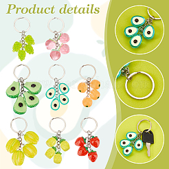 Fruit Resin Pendant Keychains&nbsp;KEYC-AB00044