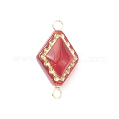 Transparent Acrylic Golden Metal Enlaced Connector Charms&nbsp;PALLOY-JF02098