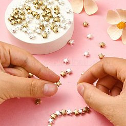 100Pcs 2 Colors CCB Plastic Beads&nbsp;CCB-CJ0001-07