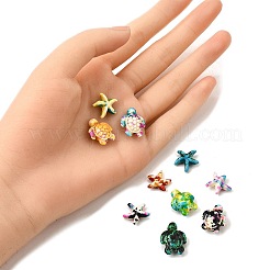 50Pcs 10 Styles Synthetic Turquoise Dyed Beads&nbsp;G-FP0001-05
