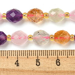 Natural Amethyst & Rose Quartz & Prehnite & Citrine Beads Strands&nbsp;G-N342-35