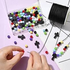 DIY Cross Pendant Necklaces Making Kits&nbsp;DIY-FS0009-08