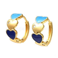 304 Stainless Steel Enamel Hoop Earrings for Women&nbsp;EJEW-K271-07G