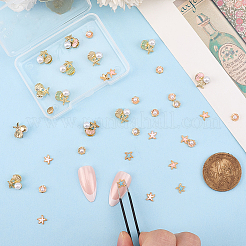 36Pcs 9 Styles Ocean Theme Alloy Enamel Cabochons&nbsp;DIY-CP0011-25