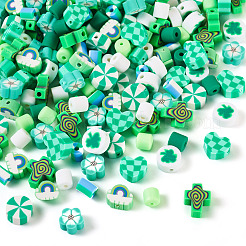 200Pcs 10 Styles Handmade Polymer Clay Beads&nbsp;CLAY-TA0001-66