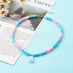 Polymer Clay Beaded Necklaces&nbsp;NJEW-JN03585-05