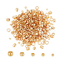 500Pcs 5 Styles Brass Crimp Beads&nbsp;FIND-PH0023-53