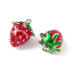 Brass Enamel Charms&nbsp;X-KK-G462-28LG