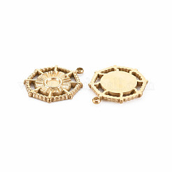 Ion Plating(IP) 304 Stainless Steel Pendant Enamel Settings&nbsp;STAS-N097-144LG