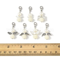 14Pcs 7 Styles ABS Plastic Imitation Pearl Pendant Decorations&nbsp;HJEW-FS00042-02-1