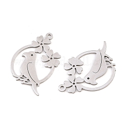 304 Stainless Steel Pendants&nbsp;STAS-E521-07P-04