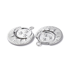 Non-Tarnish 304 Stainless Steel Pendant Rhinestone Settings&nbsp;STAS-P324-39P