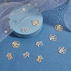 24Pcs 2 Style 201 Stainless Steel Pendants&nbsp;STAS-SC0003-58