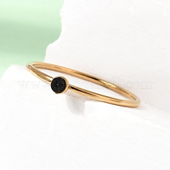 304 Stainless Steel Rhinestone Finger Rings for Women&nbsp;SA-CBAB767-26B-G