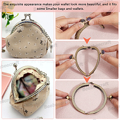 10Pcs 10 Colors Iron Kiss Lock Purse Handle Frame&nbsp;IFIN-BBC0001-07