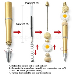 Plastic Beadable Pens&nbsp;AJEW-L082-A