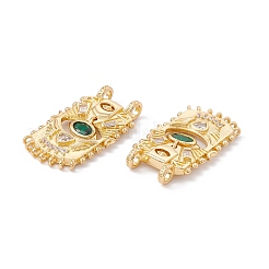 Rack Plating Brass Micro Pave Cubic Zirconia Pendants&nbsp;ZIRC-C040-07G