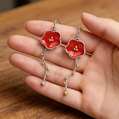 Alloy Enamel Dangle Earrings for Women&nbsp;WG98B65-01
