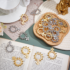 30Pcs 2 Colors One Decade Rosary Zinc Alloy Big Pendants&nbsp;FIND-PH0028-95