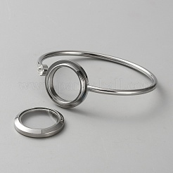304 Stainless Steel Open Cuff Bangles for Women&nbsp;BJEW-WH20008-08P
