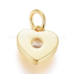 Brass Micro Pave Cubic Zirconia Pendants&nbsp;ZIRC-G166-04G
