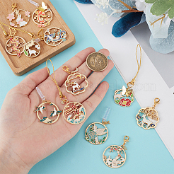 Alloy Enamel Mobile Straps & Mobile Dustproof Plugs & Pendant Decorations Kits&nbsp;HJEW-OC00038