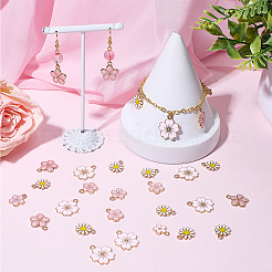 100Pcs 5 Styles Alloy Enamel Pendants&nbsp;ENAM-BM0001-06