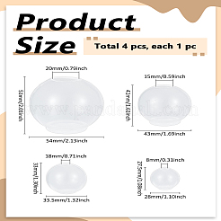 4Pcs 4 Styles DIY Round Crystal Ball Display Decoration Silicone Molds&nbsp;DIY-LP0003-98