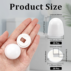 20Pcs PP Plastic Toilet Bolt Caps&nbsp;FIND-CN0001-92