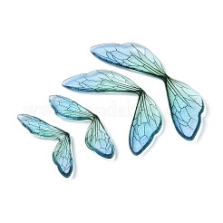 3Pcs Transparent Epoxy Resin Butterfly Wings Cabochons&nbsp;X-RESI-N045-12A