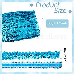 Polyester with Paillette Lace Trim Ribbon&nbsp;OCOR-WH0101-90C