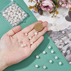 100Pcs Faceted Natural Rose Quartz Star Cut Round Charms&nbsp;G-HS0001-04