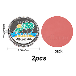 2Pcs 3D Aluminum Car Stickers&nbsp;DIY-GF0005-81B