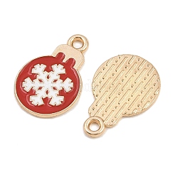 Christmas Theme Alloy Enamel Pendants&nbsp;FIND-I065-02J-KCG01