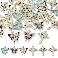 30Pcs 6 Styles Alloy Pendants&nbsp;ENAM-CJ0005-31