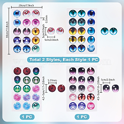 4Pcs 4 Styles Eye PVC Self-Adhesive Stickers&nbsp;DIY-PH0032-300