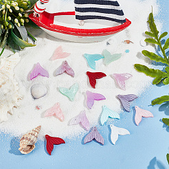 64Pcs 8 Colors Opaque Cellulose Acetate(Resin) Pendants&nbsp;RESI-PH0001-76