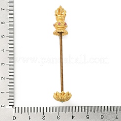 Lotus Shape Brass Screw Peg Bails&nbsp;KK-NH0008-01MG