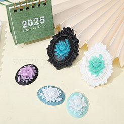 28Pcs 7 Colors Resin Cabochons&nbsp;CRES-CA0001-28