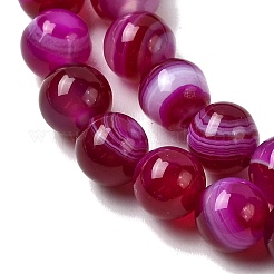 Natural Banded Agate Beads Strands&nbsp;G-I392-A01-6mm-01
