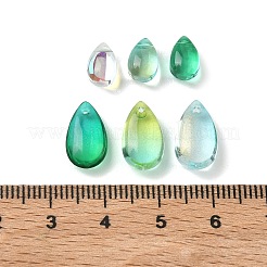 120Pcs 6 Colors Transparent Glass Charms&nbsp;GLAA-GA0001-80