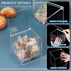 Transparent Acrylic Boxes Cover&nbsp;CON-WH0095-86B