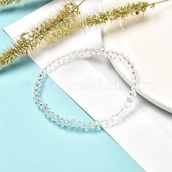 Faceted Glass Rondelle Beads Stretch Bracelet for Kid&nbsp;BJEW-JB06807-22